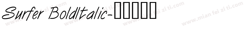 Surfer BoldItalic字体转换